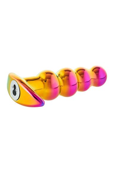 Анальна пробка вібраційна скляна Dream Toys GLAMOUR GLASS — 10 режимів, пульт, IPX7, USB-заряджання | Зображення 5