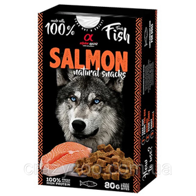 Лакомство для собак Alpha Spirit Salmon Natural Snacks с лососем 80 г ALPHD110000945