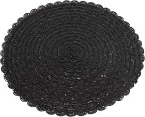 Коврики сервировочные Knitted Narkin black 6 штук диамерт 38см