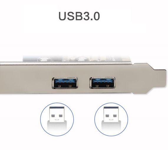 Контроллер PCI Express USB 3.0 (2 порта + выход на переднюю панель) | Зображення 2