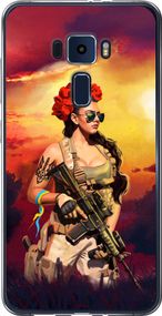 Чехол на Asus Zenfone 3 ZE552KL Украинка с оружием "5316u-448-17620"