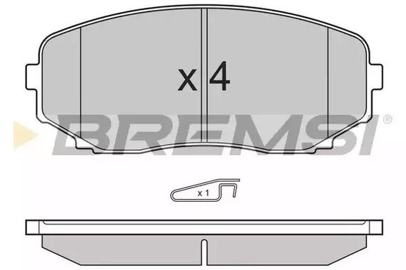 Колодки передні гальмівні Mazda CX-7/CX-9 07- (sumitomo), Bremsi (BP3332) | Зображення 2