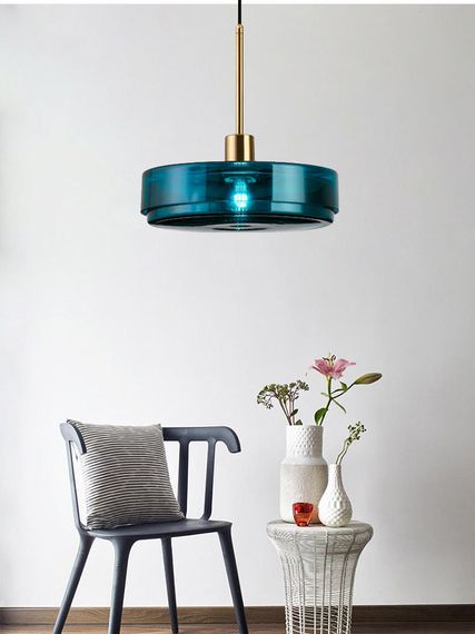 Люстра підвісна на 1 лампочку 26630 Золото 35-140х30х30 см. | Зображення 1