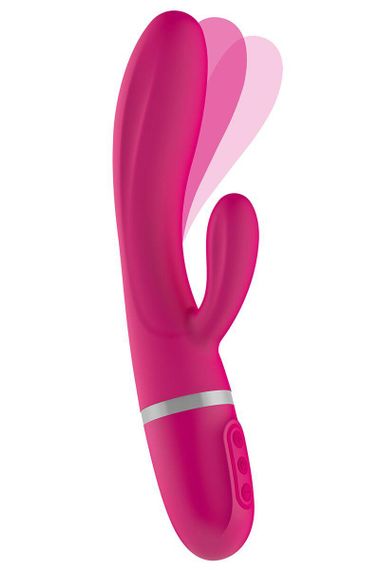 Вібратор-кролик Liebe Bend It Plus Cerise, гнучкий, 2 мотори, 10 режимів Sex Aura | Зображення 1