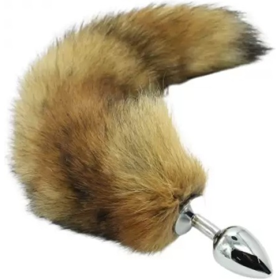 Анальна пробка S лисий хвіст DS Fetish Anal plug S fox tail natural fox Sex Aura