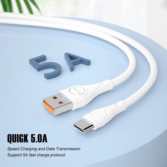 USB кабель PZX Type-c 1m 5A | Зображення 1