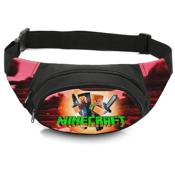 Сумка-бананка дитяча з принтом Minecraft поясна сумка для хлопчика (4530)