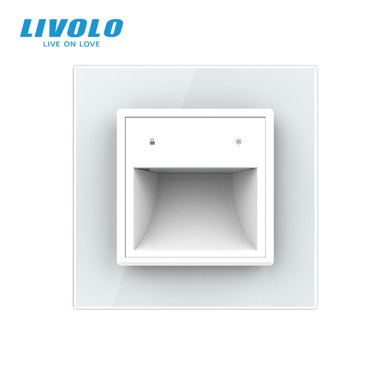 Світильник для сходів LIVOLO, білий, скляна рамка, регулювання яскравості та кольору світла, 220В | Зображення 1