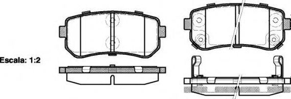 Колодка гальм. диск. HYUNDAI ACCENT, i30, задн. (вир-во REMSA) REMSA 120902 на HYUNDAI ix20 (JC)