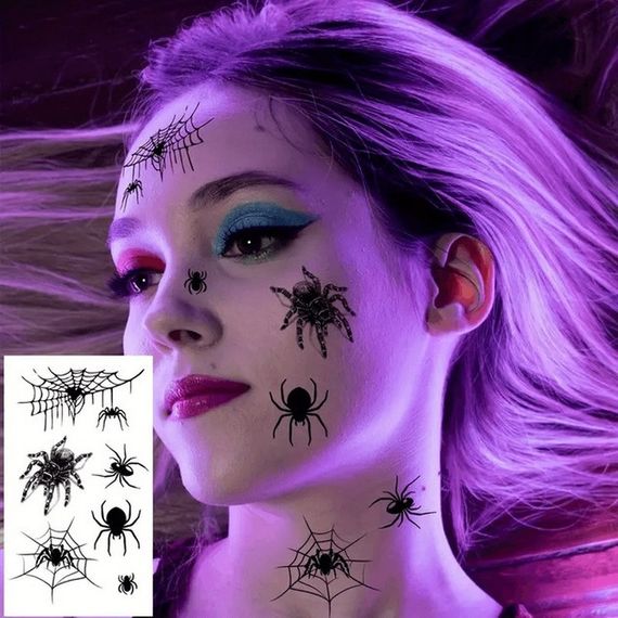 Набір дитячих тимчасових тату "Halloween black" tatto-halloween-black-set-30 | Зображення 7