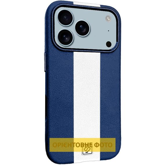 Шкіряний чохол Rally with Magnetic Fit для Apple iPhone 17 Air (6.5") Blue / White