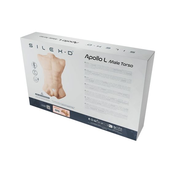 Торс з фалоімітатором на присосці SilexD Apollo L Male Torso Caramel | Зображення 7