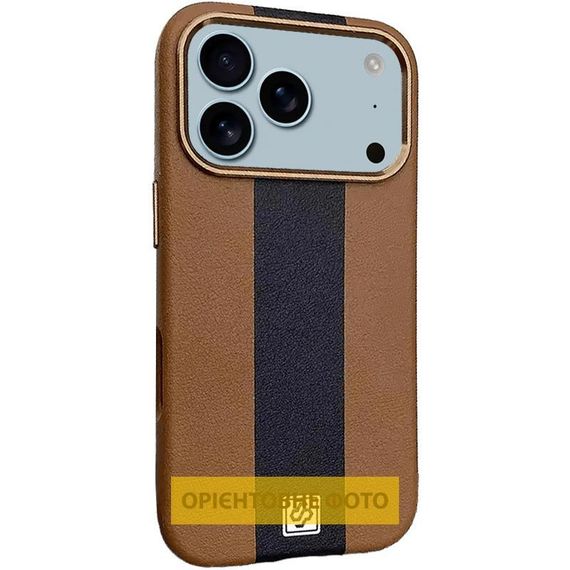 Шкіряний чохол Rally with MagSafe для Apple iPhone 17 (6.3") Brown / Black