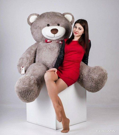 Большой плюшевый мишка Yarokuz Ричард 2 метра Капучино | Зображення 5