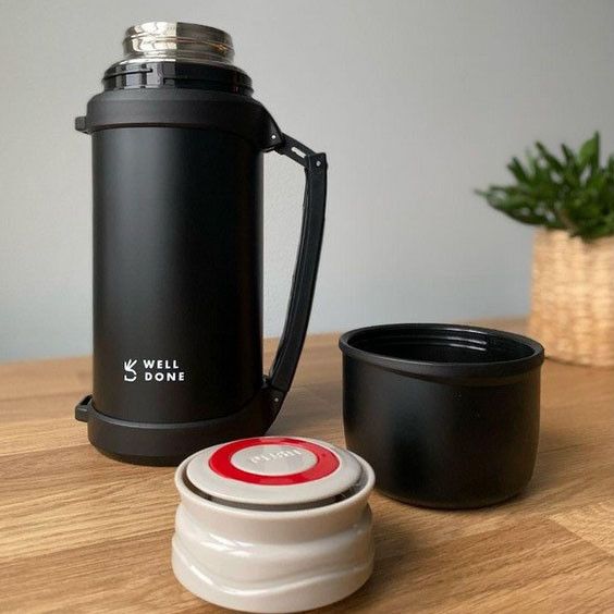 Термос вакуумный Well Done WD-7041B 1.5 литра. GL-620 Цвет: черный | Зображення 2