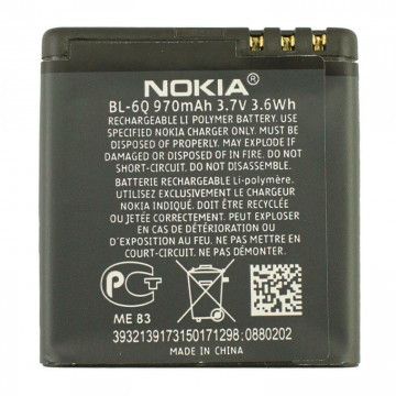 Акумулятор Nokia BL-6Q 970 mAh Original