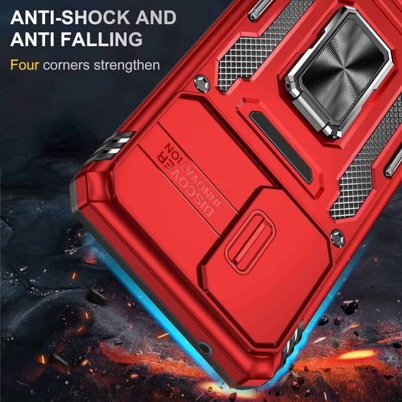 Ударостійкий чохол Camshield Army Ring для Samsung Galaxy A33 5G Червоний / Red | Зображення 6