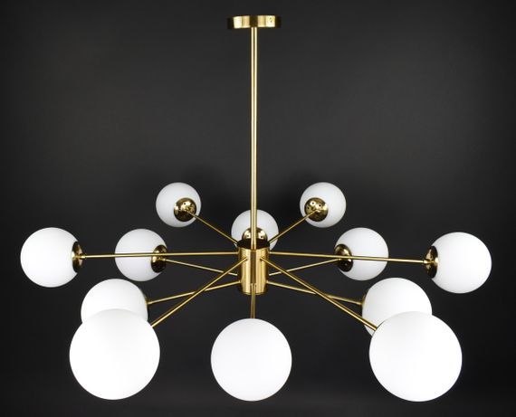 Люстра стельова на 12 лампочок 27790 Латунь 40-70х116х116 см.