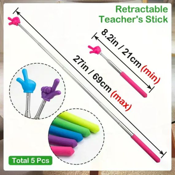 Указка палец телескопическая 21/69 см Pick-me пикми палочка, выдвижная «Рука» | Зображення 3