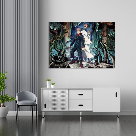 Плакат-постер з принтом Кавун Jujutsu Kaisen Магічна битва Itadori Yuji Ітадорі Юджі Kugisaki Nobara Кугісакі Ноб ПЛ000767(А0)