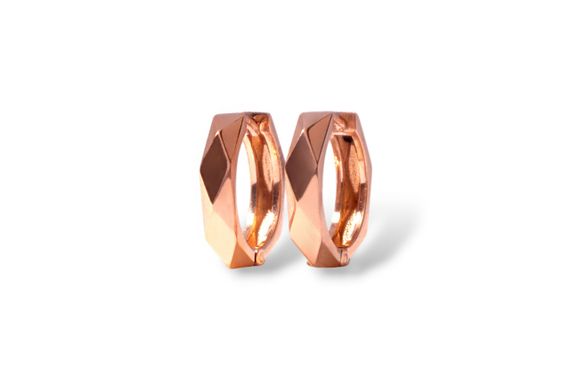 Серьги конго из красного золота S-0356 | Зображення 1