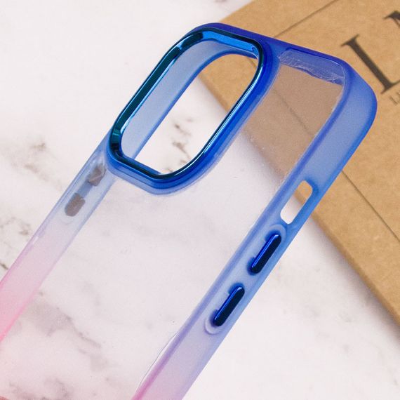Чохол TPU+PC Fresh sip series для Apple iPhone 13 Pro (6.1") Рожевий / Синій | Зображення 3