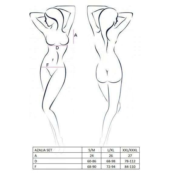 Еротичний комплект Passion AZALIA SET L/XL, black | Зображення 6