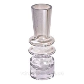 Ваза скляна декоративна 19.5 см у скандинавському стилі для квітів та інтер'єру 280 мл прозора HP-10-24