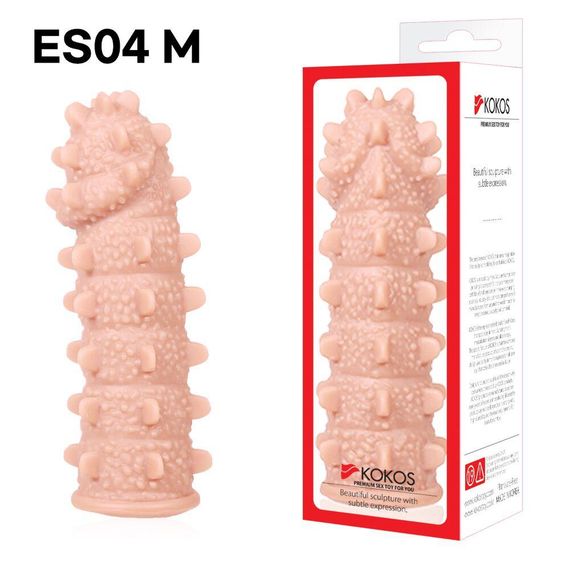 Насадка на член Kokos Extreme Sleeve ES.04 розмір M, потовщувальна, стимулюючий рельєф Sex Aura | Зображення 4