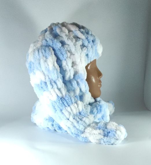 Балаклава колір 5924 плюшева з вушками зайчика puffy | Зображення 2