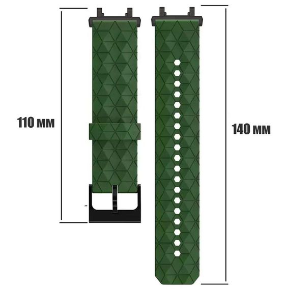 Ремінець Primolux Dimond силіконовий для годинника Xiaomi Amazfit T-Rex 2 (A2169 / A2170) - Army Green | Зображення 4