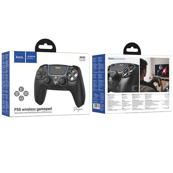Ігровий джойстик геймпад Hoco GA32 Dragon for PS5 Black | Зображення 2