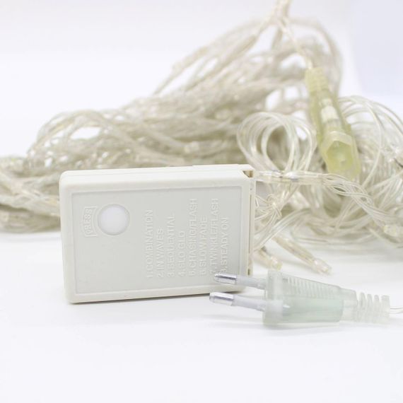 Гірлянда Водоспад від мережі 3х3 м, 480LED, Xmas, Холодний білий / Новорічна світлодіодна гірлянда штора | Зображення 8