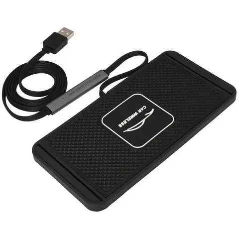 Силиконовый коврик в авто с быстрой беспроводной зарядкой Car Wireless Pad C1 15W | Зображення 2