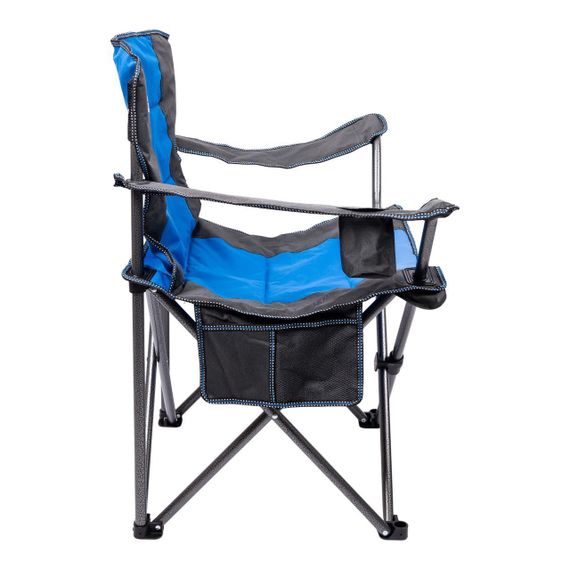 Крісло для риболовлі розкладне туристичне 58х94х95 см складне крісло для відпочинку на природу Синє | Зображення 2
