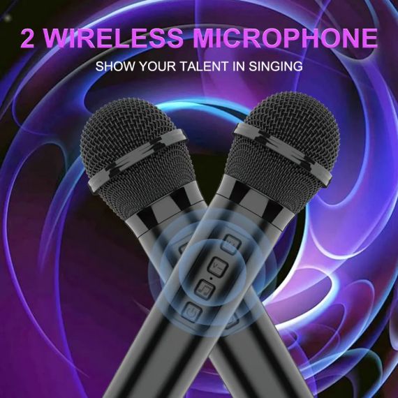 Беспроводная караоке-колонка с двумя микрофонами SPS ZQS10209 | Зображення 2