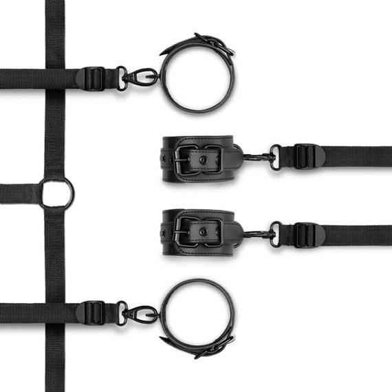 Фіксатор на ліжко з наручниками та поножами Bedroom Fantasies: Under the bed Restraint Bondage Set Sex Aura | Зображення 2
