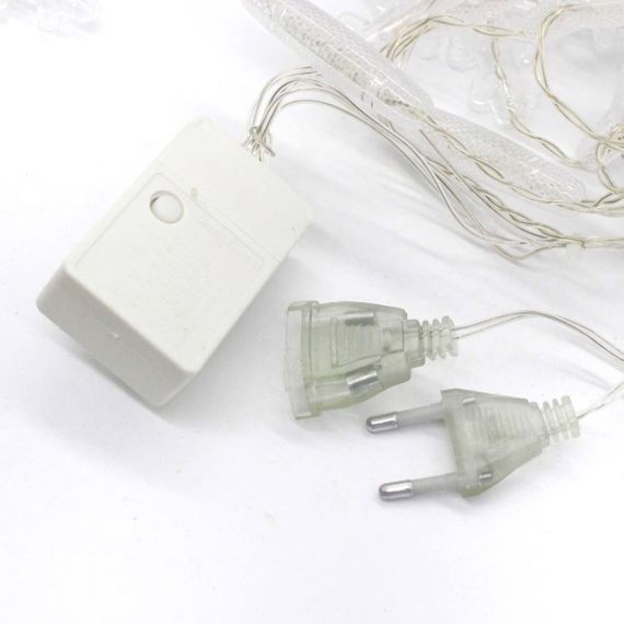 Гірлянда штора від мережі, 3 м, Сніжинки, 200LED, Мультикольорова / Новорічна світлодіодна гірлянда-арка на вікно | Зображення 9