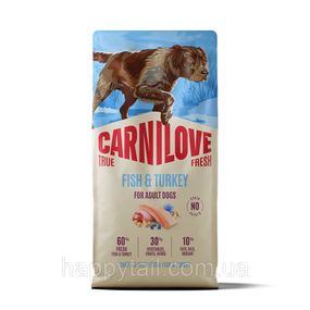 Беззерновий сухий корм Carnilove True Fresh Fish & Turkey для дорослих собак риба та індичка 12 кг (арт. 173747)