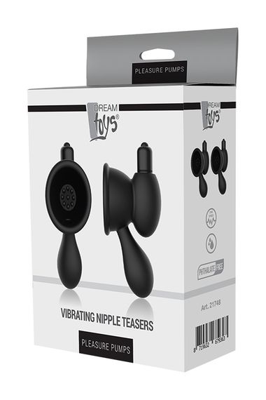 Вібростимуляри на соски PLEASURE PUMPS NIPPLE TEASERS, Черный, Розмір посилки : 12,50 х 18,00 х 5,50 | Зображення 1