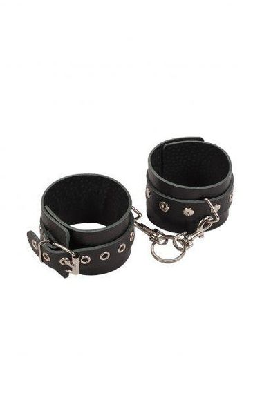 Наручники Leather Restraints Hand Cuffs Black Sex Aura