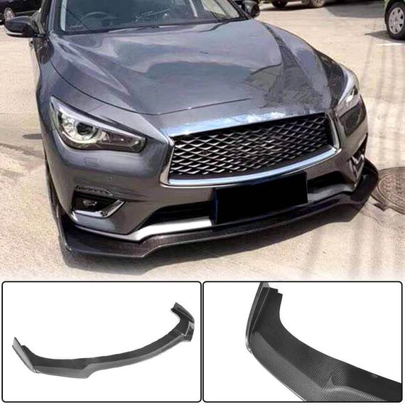 Передний бампер Лип V1 для Q50 Base 2018-2023 Карбон для Infiniti Q50/Q60 | Зображення 1