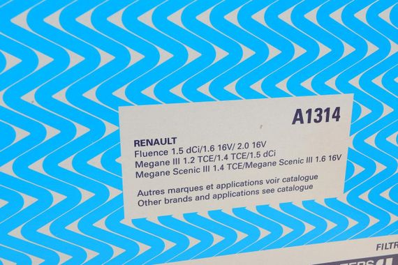 Фільтр повітряний Renault Megane III 08- A1314 | Зображення 3