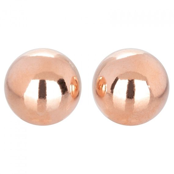 Вагінальні кульки CalExotics Climax Weighted Kegel Balls Nickel-Free - Rose Gold Sex Aura | Зображення 1