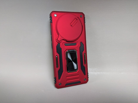 Xiaomi Redmi Note 14 Pro 5G ЧЕРВОНИЙ протиударний Чохол накладка Ring Magnet Camera slide з кільцем