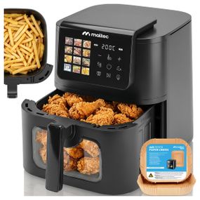 Мультипіч Maltec AirFryer2000W-8LB, 8 л, аерофритюрниця без олії з віконцем і підсвіткою
