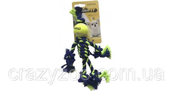 Іграшка для собак Croci міні канатний чоловічок зелений 25 см С6098743
