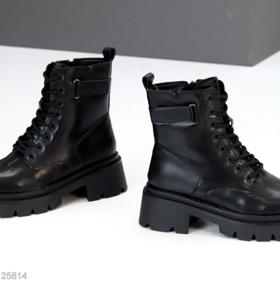 Круті зимові шкіряні берці натуральна шкіра на тракторній підошві | Зображення 3