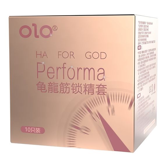 Латексные тонкие текстурированные презервативы с ароматом ванили OLO - HA FOR GOD Performa, 10 шт sexstyle | Зображення 2