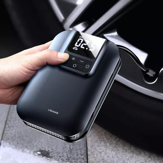 Автомобільний насос Usams US-ZB215 Mini Car Air Pump 5000mAh Black | Зображення 5
